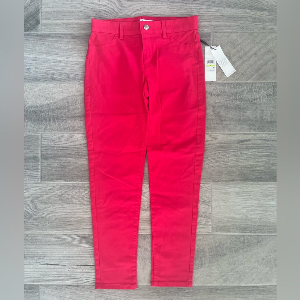 Calvin Klein midrise slim stretch cotton pants - size 4 - brand new